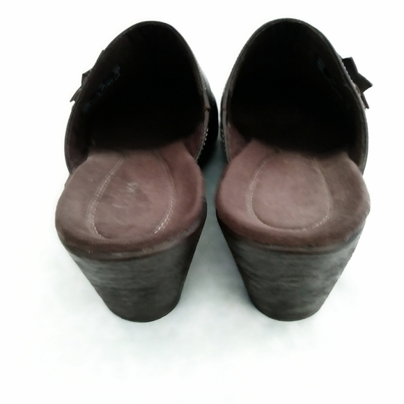 Clarks Brown leather mules 8M - Picture 6 of 7